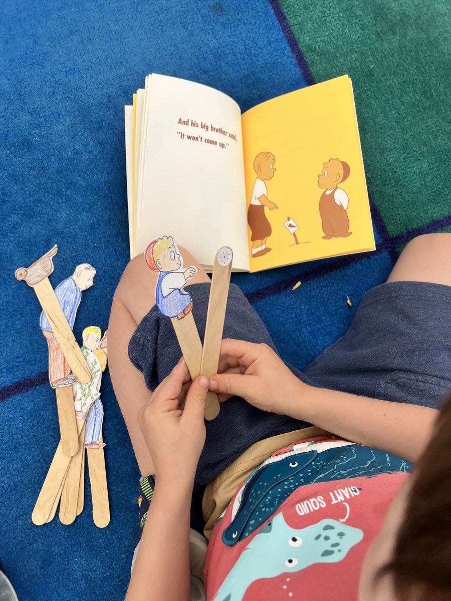 Wolfman1st's tweet photo. We are readers in kindergarten! We can remember how the parts of The Carrot Seed go by acting it out and including all the important parts from beginning to end. 🥕 https://t.co/C31me4iVCy