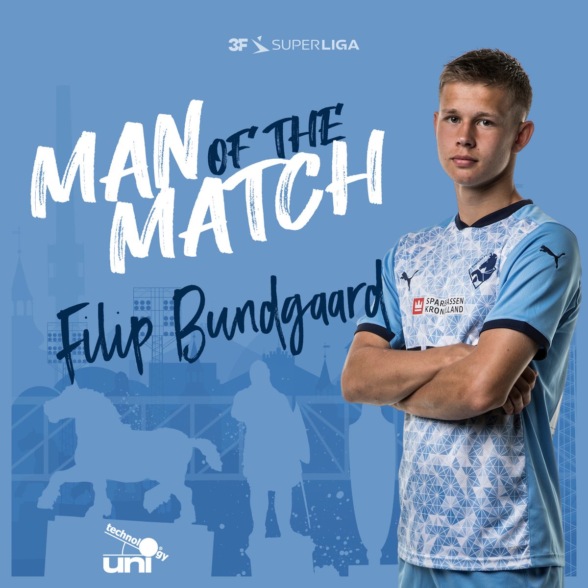 Randers_FC's tweet image. Fansene har talt - og de elsker målscorere 🤩

Det er nemlig Filip Bundgaard, der endnu engang løber med hæderen som kampens Randers FC-spiller 💙

#sldk #randersfc #rfcaab