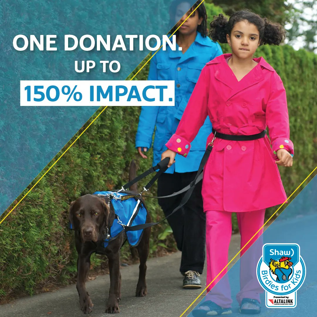 bcguidedogs's tweet photo. Make your donation dollars go even further! When you donate through SHAW Birdies For Kids, we receive 100% of your donations, plus up to 50% in matching funding.
Please visit: https://t.co/pcY2PLxFtV
@Shawinfo @ShawClassic #makeanimpact #AutisumServiceDogs #PawsitiveImpact https://t.co/BYrKgHF5tG