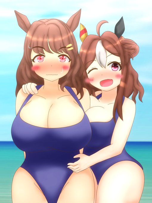 風水的に最高のライトハローさんをつれてくるコパノリッキーちゃんを描きました
#ウマ娘 
#ライトハロー 
#コパノリッキー 