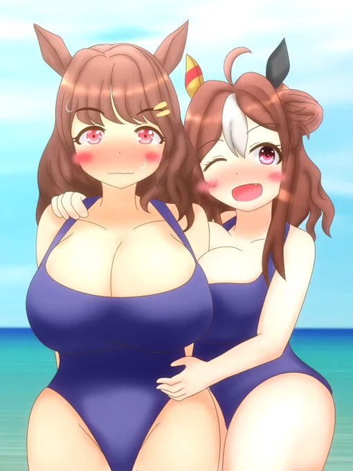 風水的に最高のライトハローさんをつれてくるコパノリッキーちゃんを描きました
#ウマ娘 
#ライトハロー 
#コパノリッキー 