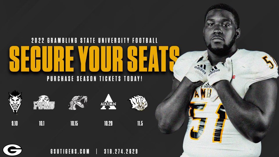 #Gramfam Don’t forget to SECURE YOUR SEATS! 🔗: am.ticketmaster.com/grambling/ #Gramfam #GMEN