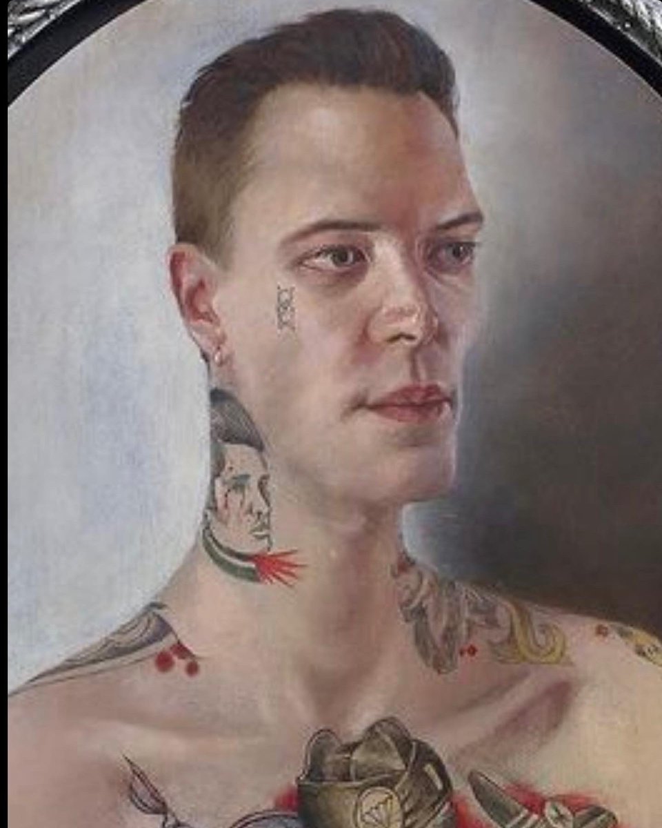 sim_barr's tweet photo. #Dicky, #Oilonlinen w/ #handsculpted #jesmonite frame, 2012 by #BritishArtist #StuartPearsonWright
#ukartist #artist #art #artworld #künstler #kunst #peinture #portaitartist #painting #tattoo #oilpainting #huile #contemporaryart #contemporaryartist #modernart #figurativeart https://t.co/fBErOI7yNH