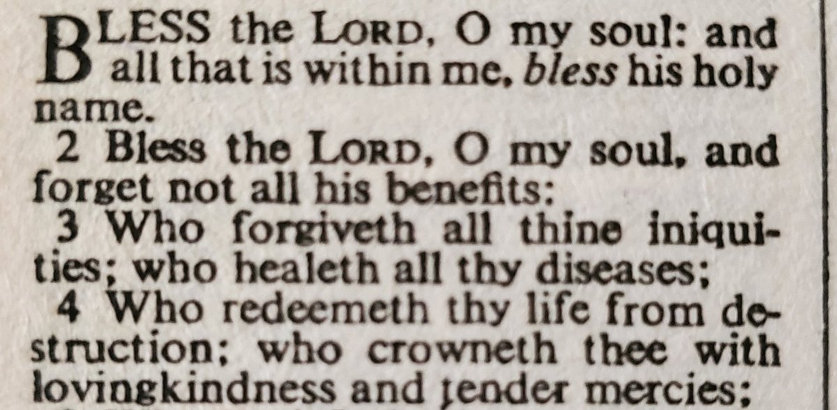 servesGod1's tweet photo. Psalm 103:1-4 (KJV)
Praise the Lord
#JudgeNot #HumbleThyself #Repent #JesusIsLord #JesusChrist #PraisetheLord #PraiseJesus #PraiseGodAlmighty #ThankyouFather #ThankyouJesus #LovetheLordthyGod #Lovethyneighbor #Love #KJV #Amen https://t.co/gTIGJMnl4O