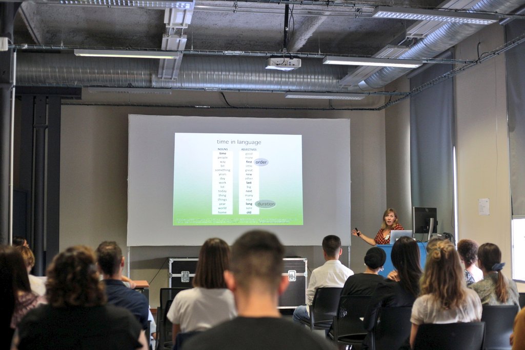 eslp2022's tweet photo. Terrific #keynote by Jenny Coull from @univamu on motor scaffolding for perceiving time.
#ESLP #ESLP2022 https://t.co/UWtyXz3DvB