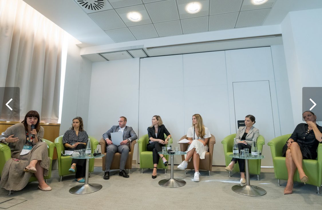 tiranaeyc's tweet photo. How can we prevent democratic backsliding and strengthen democracy &amp; freedom? That's what we discussed today at #YBSF2022 where our Comms Manager @DeaElmasllari (@NYC_Albania) spoke on #youth priorities for more inclusive and open democratic spaces 🤝 

📸 @BledStratForum https://t.co/xC9ATCvPdV