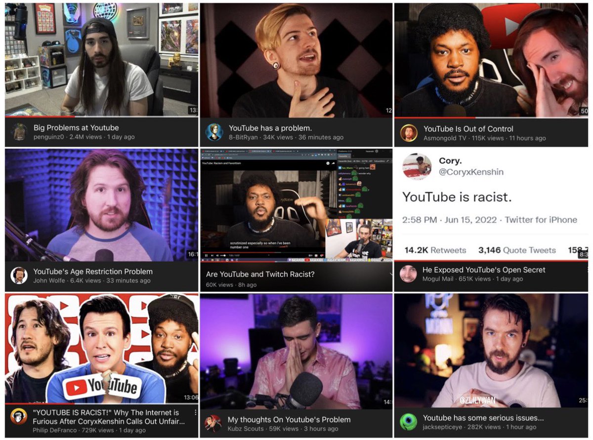 imsoblushing's tweet photo. @YouTubeGaming @YouTube @YouTube @YouTubeCreators @YouTubeGaming @SusanWojcicki
YOUR*** VIEWERS. WANT. ANSWERS.
YOUR*** CREATORS. WANT. ANSWERS.
#coryxkenshin #corykenshin #johnwolfe #jacksepticeye #philipdefranco #8bitryan #moistcritikal #moistcritical #ludwig #asmongold #otk #mogul #hasan #HasanPiker https://t.co/NNfVi4xiJm