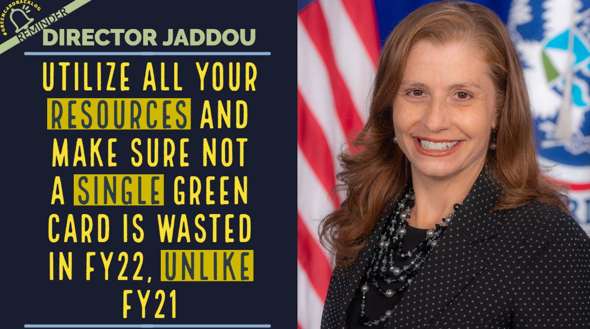 GCBCoalition's tweet photo. ⏰Utilize all your resources and make sure not a single green card is wasted in FY22, unlike FY21. Millions of immigrant lives, American citizen dependents, #H4 aged/aging out kid's lives are counting on these numbers &amp; your leadership. #USCIS #BIDEN

**DO NOT LET US DOWN AGAIN** https://t.co/egvbRQuqWo