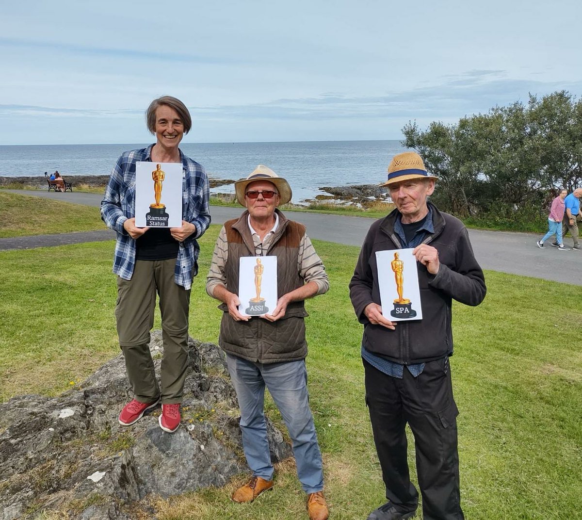 Three Oscar recipients on the coastal path. #cityofbangor  #coastalpath