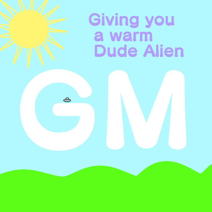 Giving everyone the #DudeAlien Gm! The Dude Alien surprise will be revealed today!🔥🔥🔥🛸🛸🛸👀👀👀
#nft #nftart #nftartist #nftcollector #youthartist #nftproject #nftcollection