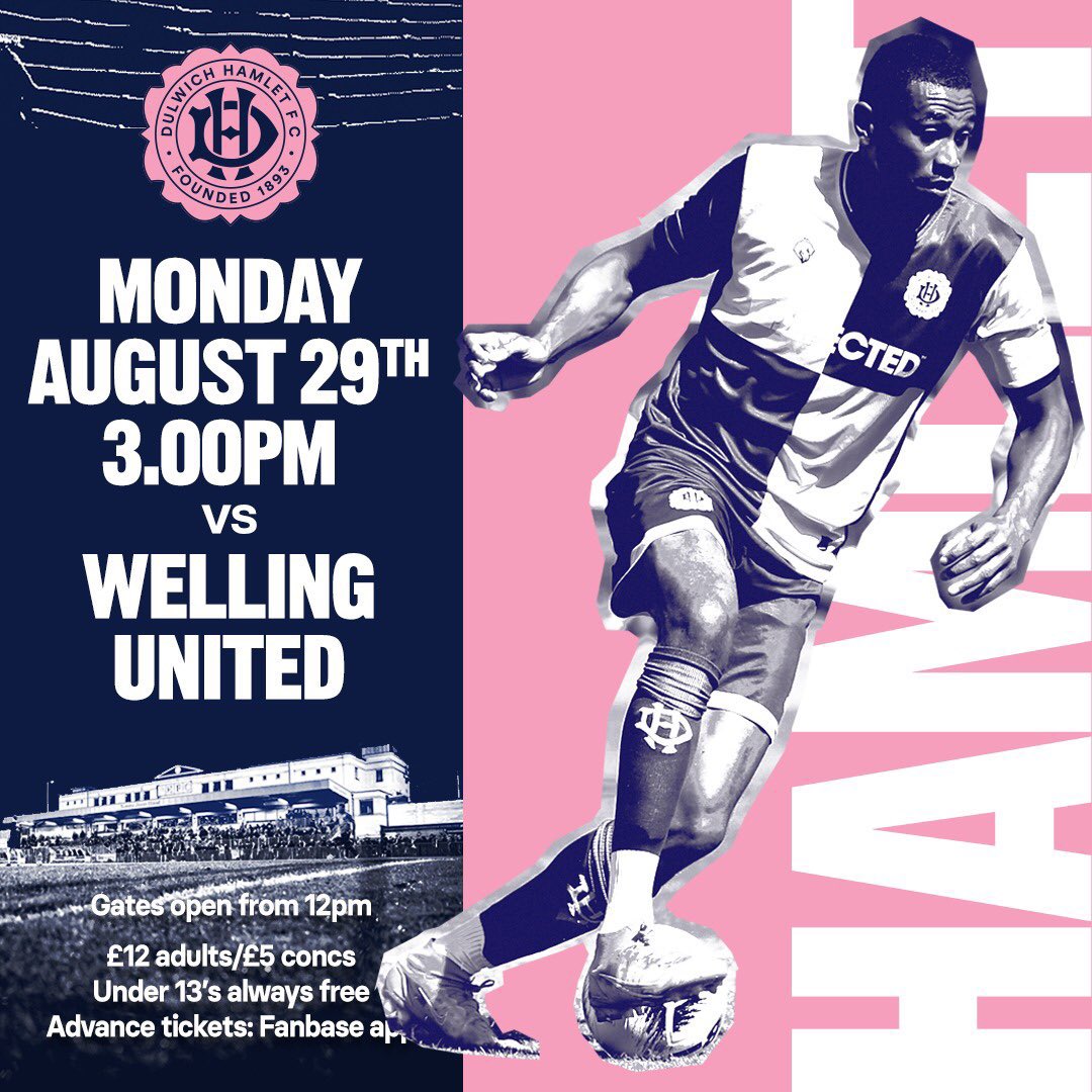 ☀️BANK HOLIDAY FOOTBALL☀️

Make the most of that extra day off work by heading to the Hill to see us take on <a href="/wellingunited/">Welling United FC</a>

Three bars open, pies and souvlaki, club shop open, plus a DJ set after the game, not one to be missed!

Tickets: bit.ly/3R9kIM4

#DHFC 💖💙