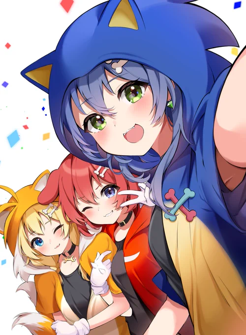 テイルスとナックルズの衣装実装も何卒 #できたてころね 