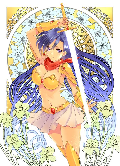 ヴァリス #ヴァリス #女の子 #ミュシャ風 https://t.co/qaLbxeGWRt 