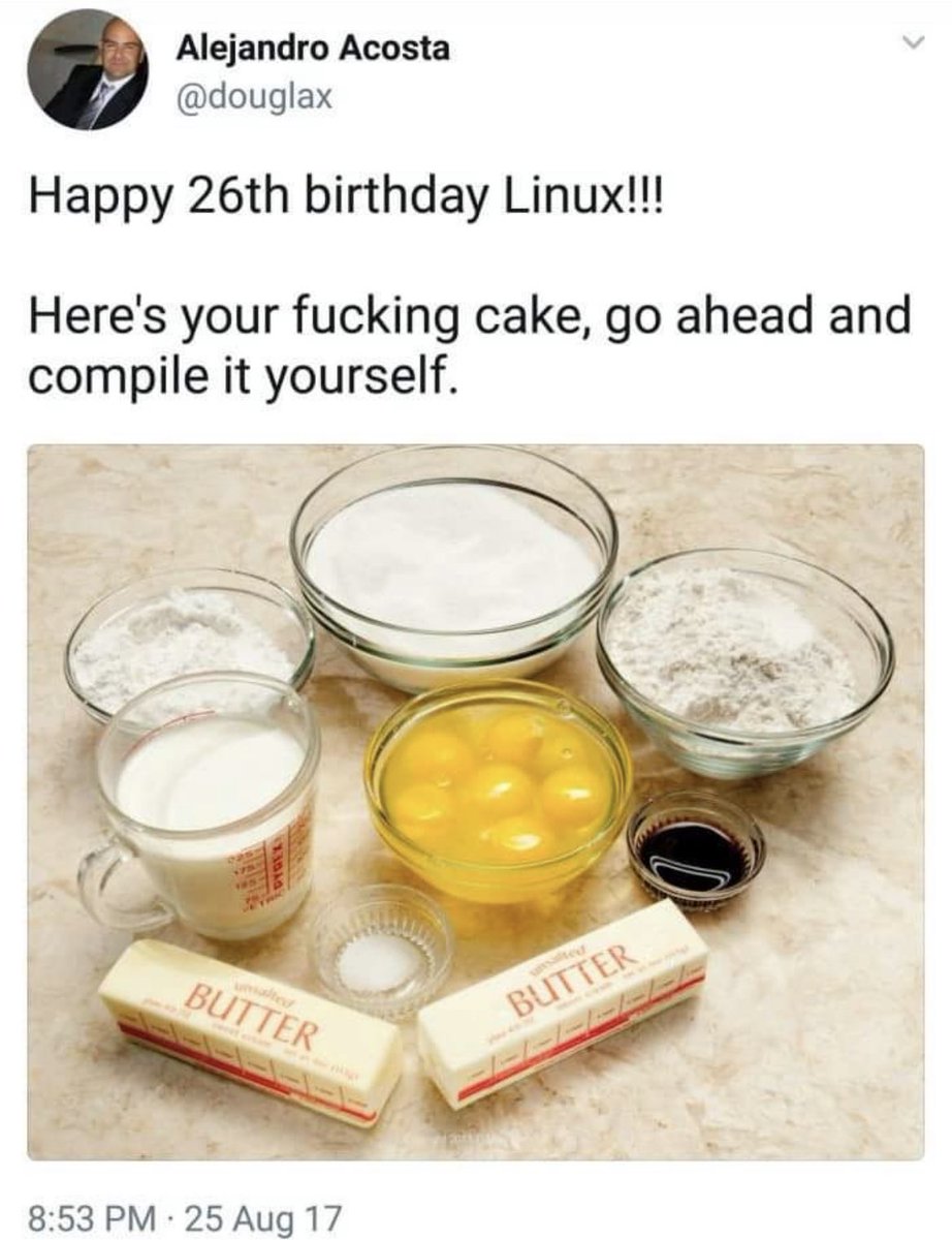 jaygari15's tweet photo. #Linux #LinuxHappyBirthday https://t.co/IinyBbbrFq