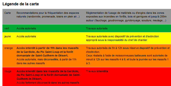 Prefet34's tweet photo. 🗺🔥 Carte du risque #FeuxDeForêt lundi 2⃣9⃣août⤵️
🟠Risque élevé secteurs: -Collines centre Hérault -Minervois/Saint-Chinianais -Pl viticole Cœur Hérault &pl littorales-Somail, Espinouse& Monts d'Orb
🟡 modéré reste département
🔍 voir légende
🚭ne jetez pas🚬
🔥 📞18 ou 112 https://t.co/kICYWZFjfA