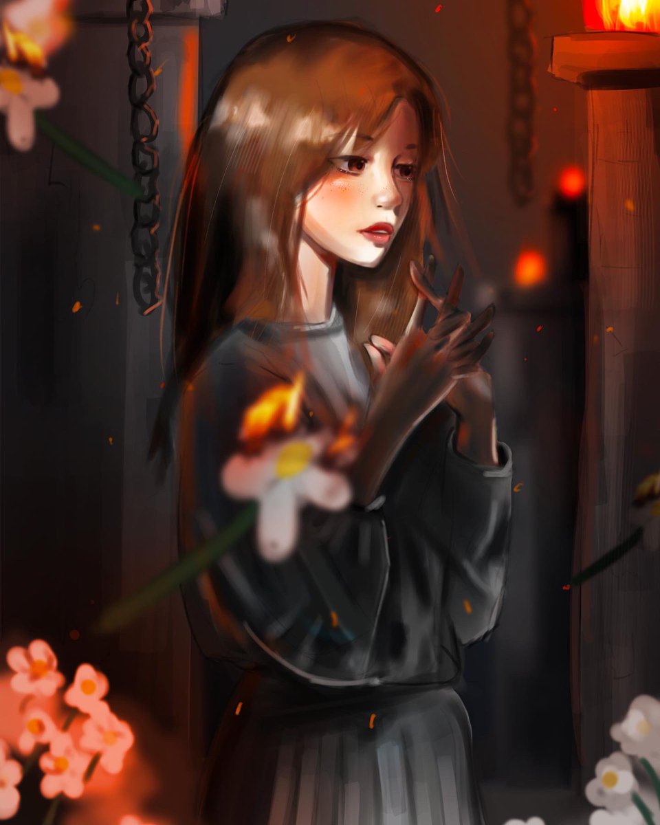 Justinarts_'s tweet photo. Fire flower 🌸 ���� #art #anime #animegirl #illustration #drawing #ArtistOnTwitter https://t.co/zM3YPd9o48