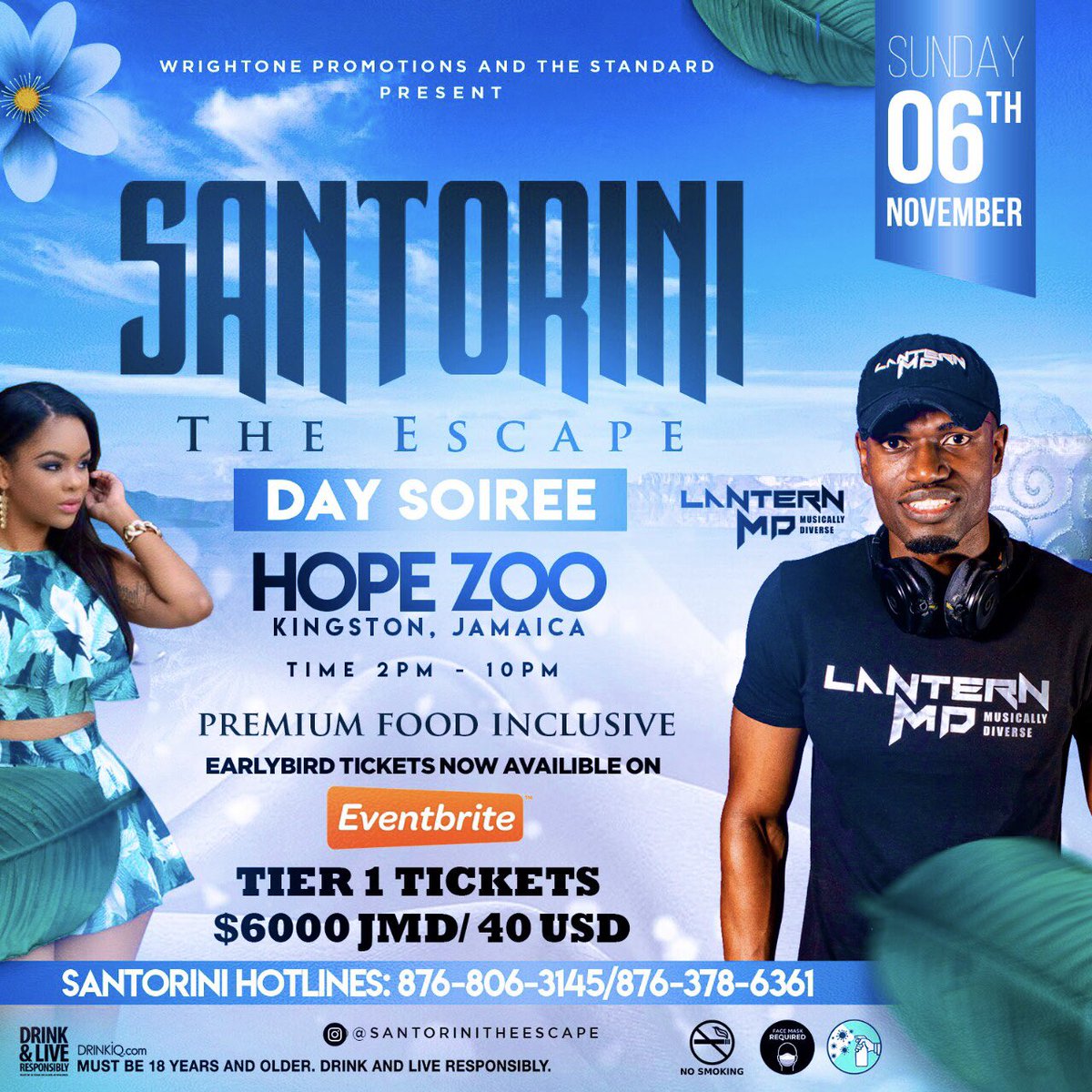 Soca will give you the powers with the #TabancaReliever <a href="/DjLanternMD/">Dj Lantern MD</a> 💊 🎶

Join us @santorinitheescape #DaySoiree on #November6 <a href="/hopezookingston/">Hope Zoo Kingston</a> 🌴🥂🇯🇲🔆

Tier 1 (Early Bird) Tickets Available NOW <a href="/Eventbrite/">Eventbrite</a>

Santorini Hotlines: (876) 806-3145 / (876) 378-6361📱