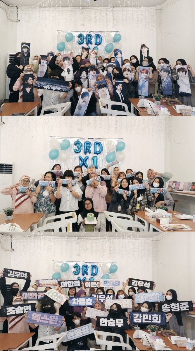 keum_dongg's tweet photo. Akhirnya event anniversary x1 ini terealisasikan juga🤩♥️🥳

[ @oneitbogor ♥️]

@himenoyurii @lhckdy @rarubybear 
@aceeice @forthisboys @ilvmeh 

#엑스원_데뷔3주년축하해
#Happy3rdAnniversaryX1
#X1 #ONEIT https://t.co/mPL3tChwPD