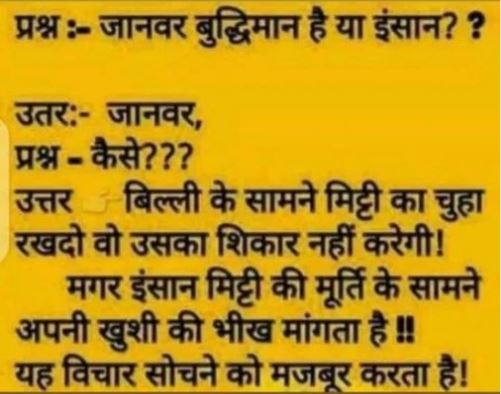 जानवर बुद्धिमान या इंसान..... आपको दृष्टिकोण क्या है  ?????