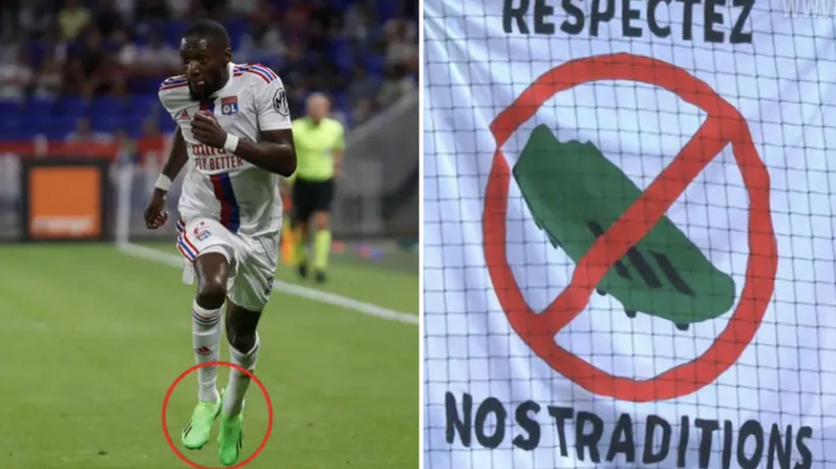 sportbible's tweet photo. 🚨 Lyon ultras are demanding players stop wearing green boots https://t.co/vjNyXVUD9g