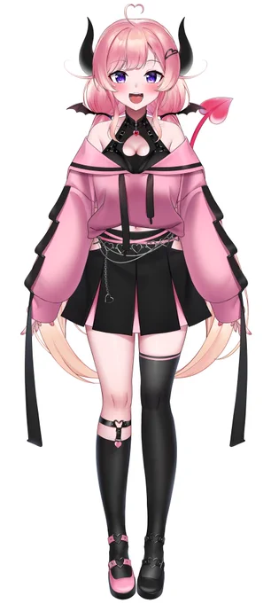 Vtuberのサキュバスチュメ()ちゃんの新モデルイラストを担当させていただきました!8月30日に私が担当したイラストでデビューしますので応援よろしくお願いします! 
