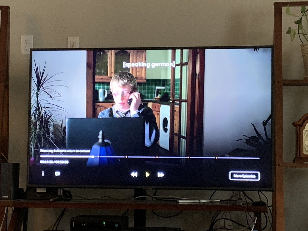 Came across great British detective show from 2013 #CaseHistories with the always excellent <a href="/jasonsfolly/">Jason Isaacs</a>. Apparently the closed captions people were having difficult with a teenage Scottish accent and mistook it for someone speaking German! 🏴󠁧󠁢󠁳󠁣󠁴󠁿 🇩🇪 😂😂😂