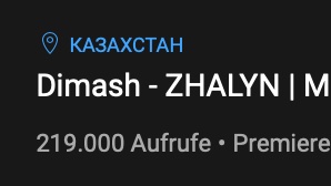 Cheeky30269285's tweet photo. Nice number on YouTube for Dimash's new song #Zhalyn ๐ฅ๐ฅ๐ฅ
And soon way more views ... ๐๐
#DimashZhalynMV
#Dimash_Zhalyn
#DimashStreaming
@dimash_official https://t.co/5MQNpHgCw0 https://t.co/8JgHbm0qb5