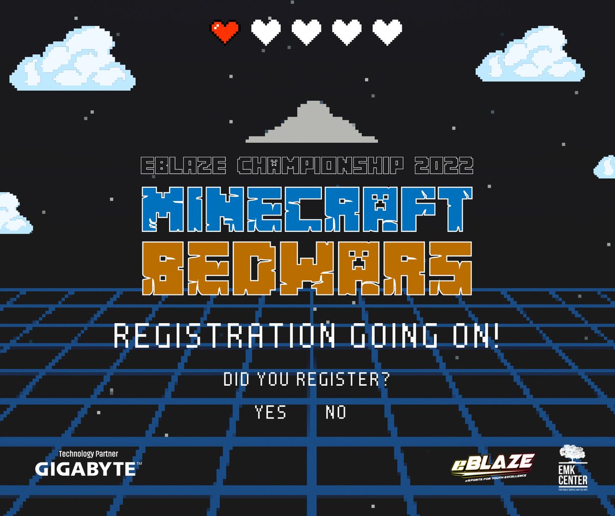 EMKCenter's tweet photo. Do you play the game Minecraft?
Register now to join the eSports competition ''Minecraft Bedwars 2022'' at EMK Center on September 24, 2022.
Registration Link: https://t.co/uBP9Jaxq5o
Details: https://t.co/a4N5fig37D
#emkcenter #eblaze #esports #tournament #espoertstournament https://t.co/Dq4khdwJQJ