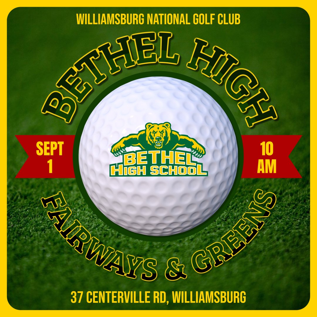 BHS Golf @WMSBGNationalGC Thursday, Sept 1, 10am #FairwaysandGreens #1067Bethel
