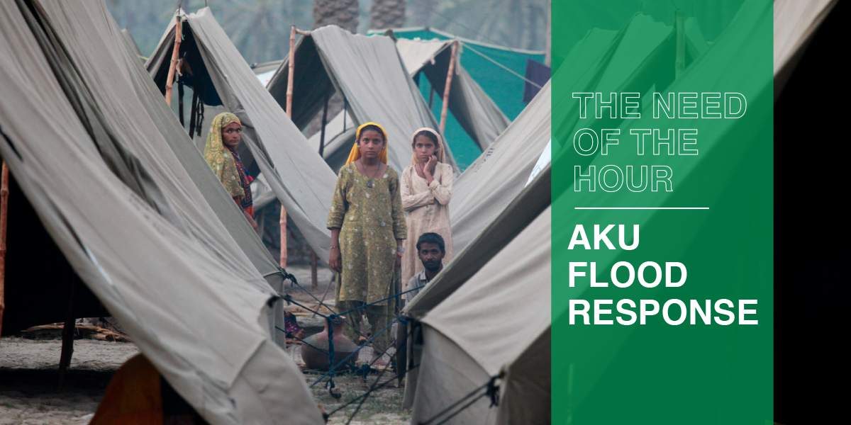 AKUGlobal's tweet photo. AKU is part of #FloodsInPakistan relief efforts. We're setting up healthcare camps and mobile units in affected areas; &amp; providing medical support to public facilities.

AKU community is also contributing to the University's flood response fund.

More updates soon. #AKUResponse https://t.co/cbmDeWNKqH