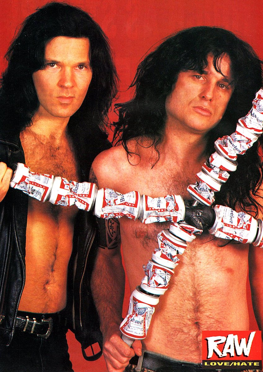 mymetalmags's tweet photo. Jizzy &amp; Skid from Love/Hate and the glorious Budweiser Cross. RAW magazine, March 1992. #rawmagazine #lovehate #lovehateband #skidrose #jizzypearl #wastedinamerica #budweiser #budweisercross https://t.co/vICcNciP0v