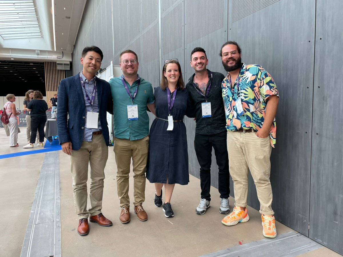 SexgenO's tweet photo. Members of SexGen-OTOS met at the WFOT Congress 2022 Paris: Yosuke Suzuki (JP), Dr Jens Schneider (GER), Christina Wagner (AUS), Prof Gustavo Monzeli and Jaime Leite Junior (BRA). At the congress are also Dr Michael Sy and Rod Charlie Delos Reyes (PHI) and Tanja Di Nicola (SZW). https://t.co/pgEoVdbo4X