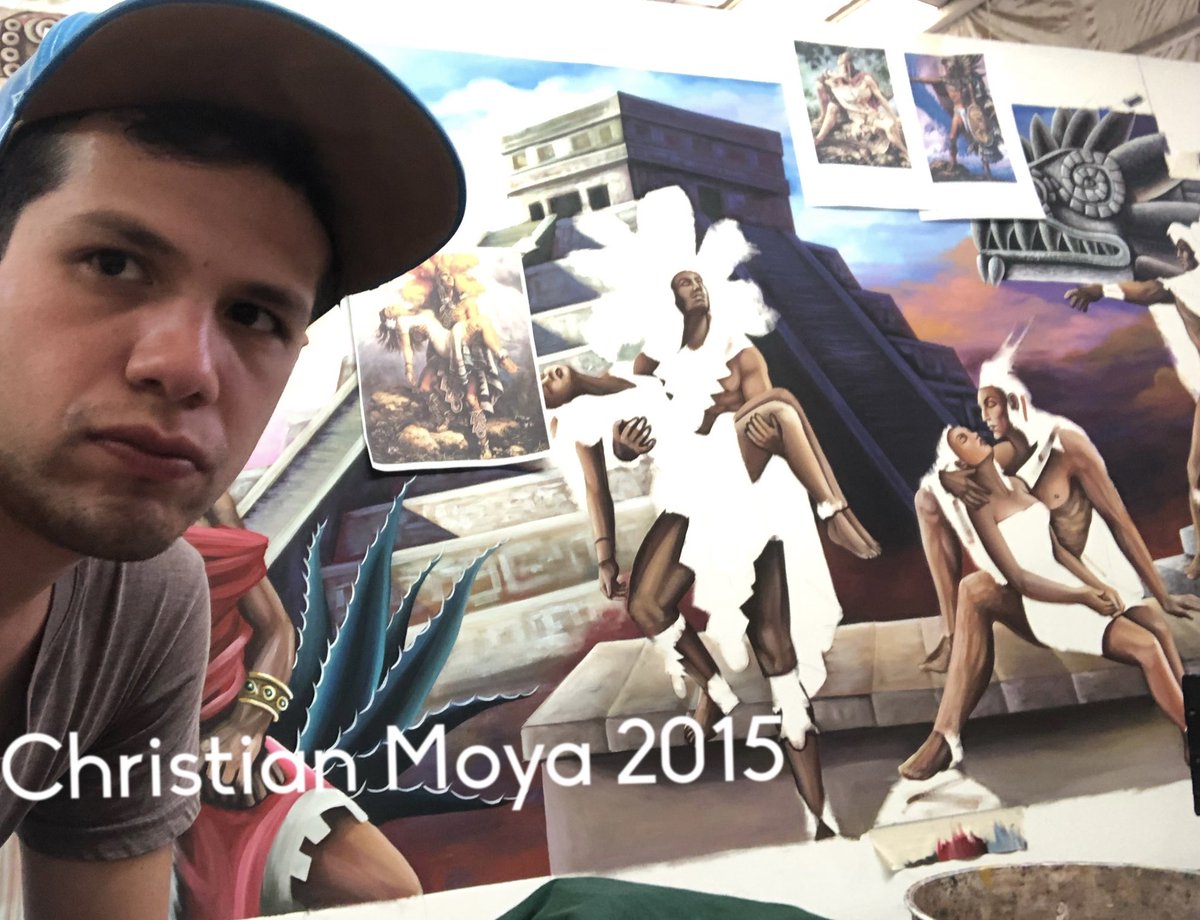 chriss_mane's tweet photo. Of my first Paintings "Grandeza Azteca" Reproduction of the work of Jesus Helguera. 

#ChristianMoyaNY #christianmoyaart #leyendadelosvolcanes #azteca #mexicanartist #mexicoart #artmexico #artnewyork #artenuevayork #mexicanart #artemexicano #pinturamexicana #mexicanfolkart https://t.co/Tu6x9BTvnf