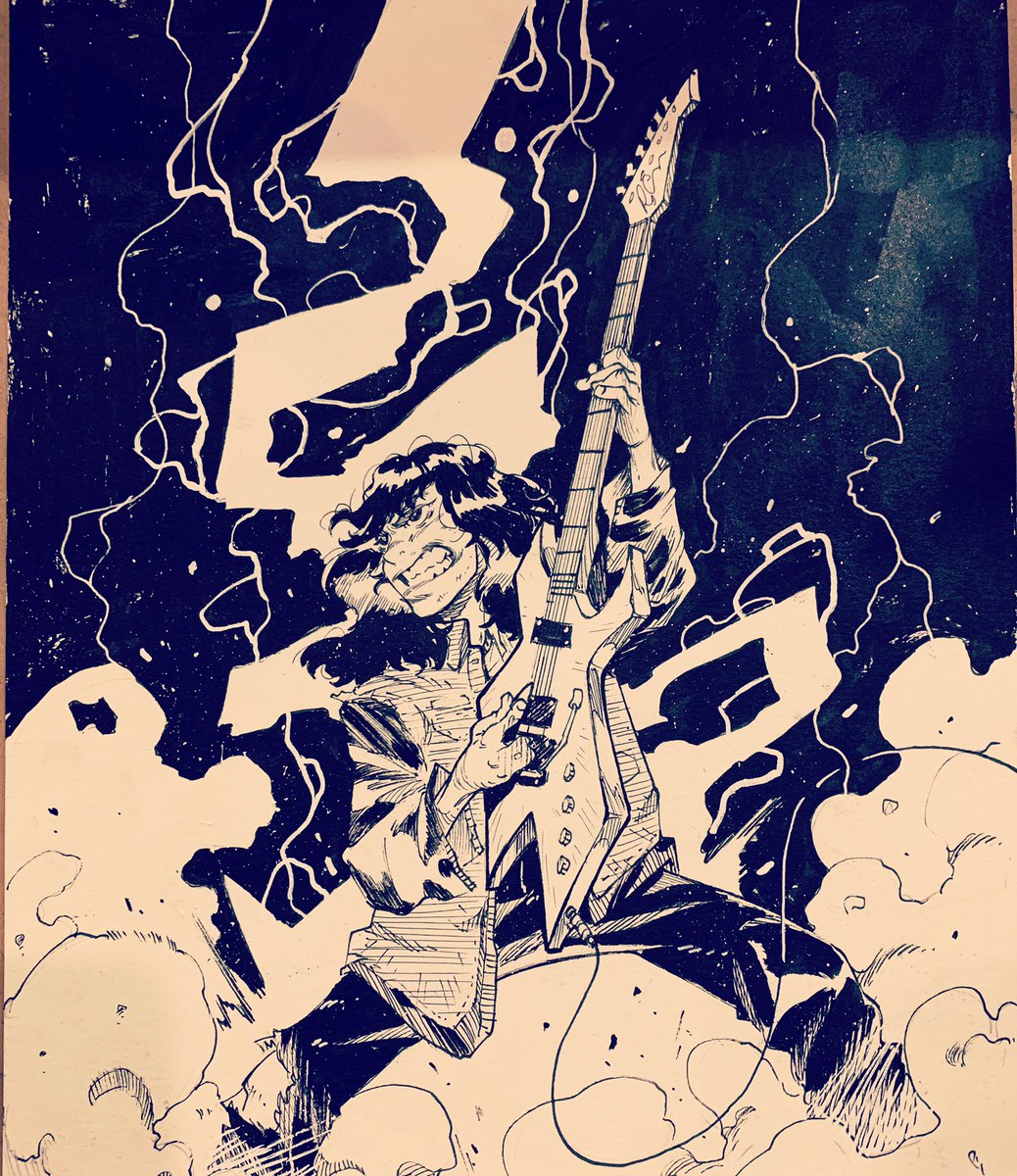 Eddie Munson from Stranger Things drawing at FanExpo Canada. 🤘🏼⚡️🎸