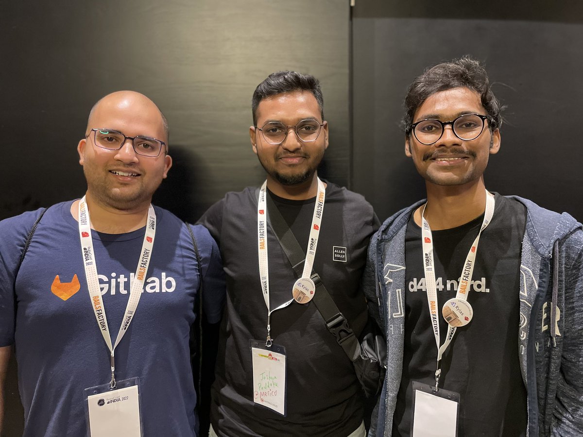 JoshuaPoddoku's tweet photo. Amazing folks to network and share values in the Community! 

All the best for the upcoming initiatives at @gitlab and @linuxfoundation guys. 

#gopherconfindia #RubyConfIndia #opensource https://t.co/pBO2Kaaj7Y