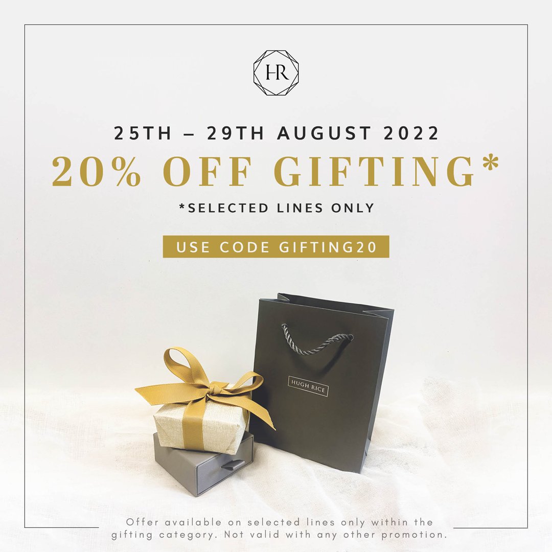 There is still time to get 20% off gifts online! 

Click the link below to shop.

hughrice.co.uk/jewellery.html…

*T&amp;C's apply, selected lines only. Offer not valid in conjunction with any other promotion.