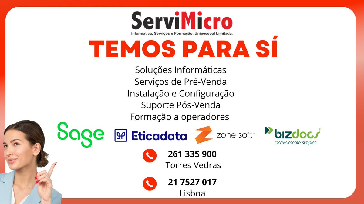 servimicro's tweet photo. Fornecemos Soluções de gestão ao mercado empresarial, baseadas em Software de Gestão.
Disponibilizamos serviços de Pré-Venda, Venda, Instalação e Configuração, Formação a operadores e Suporte Pós-Venda.
#servimicro #software #sage #eticadata #zonesoft #bizdocs #digitalização https://t.co/Binhx8OcS2