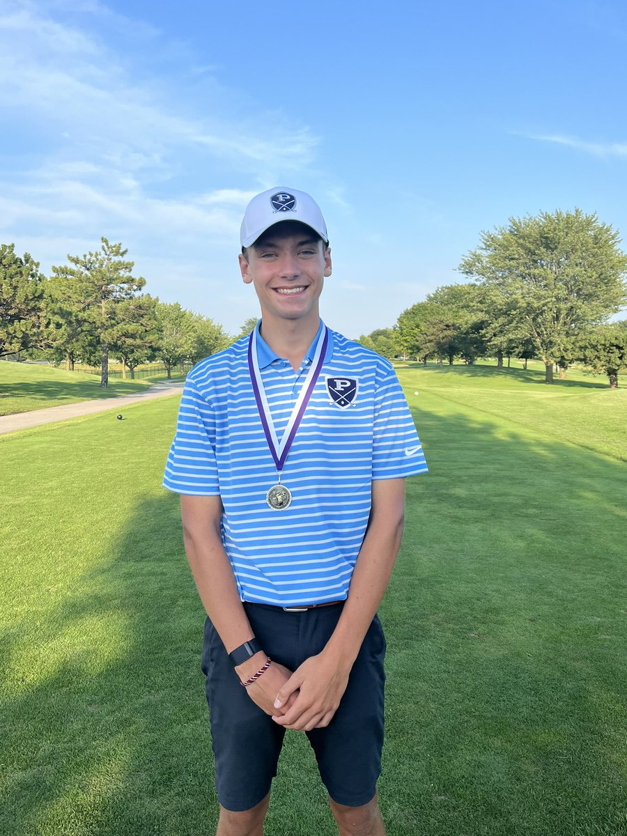 knightsboysgolf's tweet photo. On Saturday at the @golf_rm Mustang Invite Patrick Raupp shot a new school record 66! Patrick had just one bogey for the day and three birdies. Congratulations Patrick on owning the lowest 18 Hole Score in the history of Prospect High School! @KnightsofPHS @MtProspectGC https://t.co/Ar9vbOi9qU