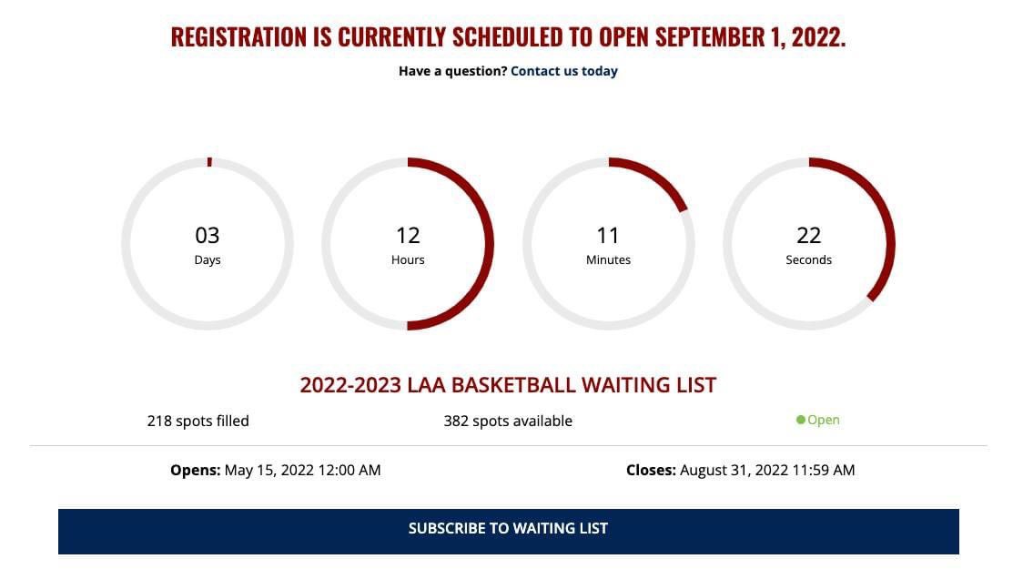 September is almost here.. time for school and time to join LAA basketball! bit.ly/3wCQ0To