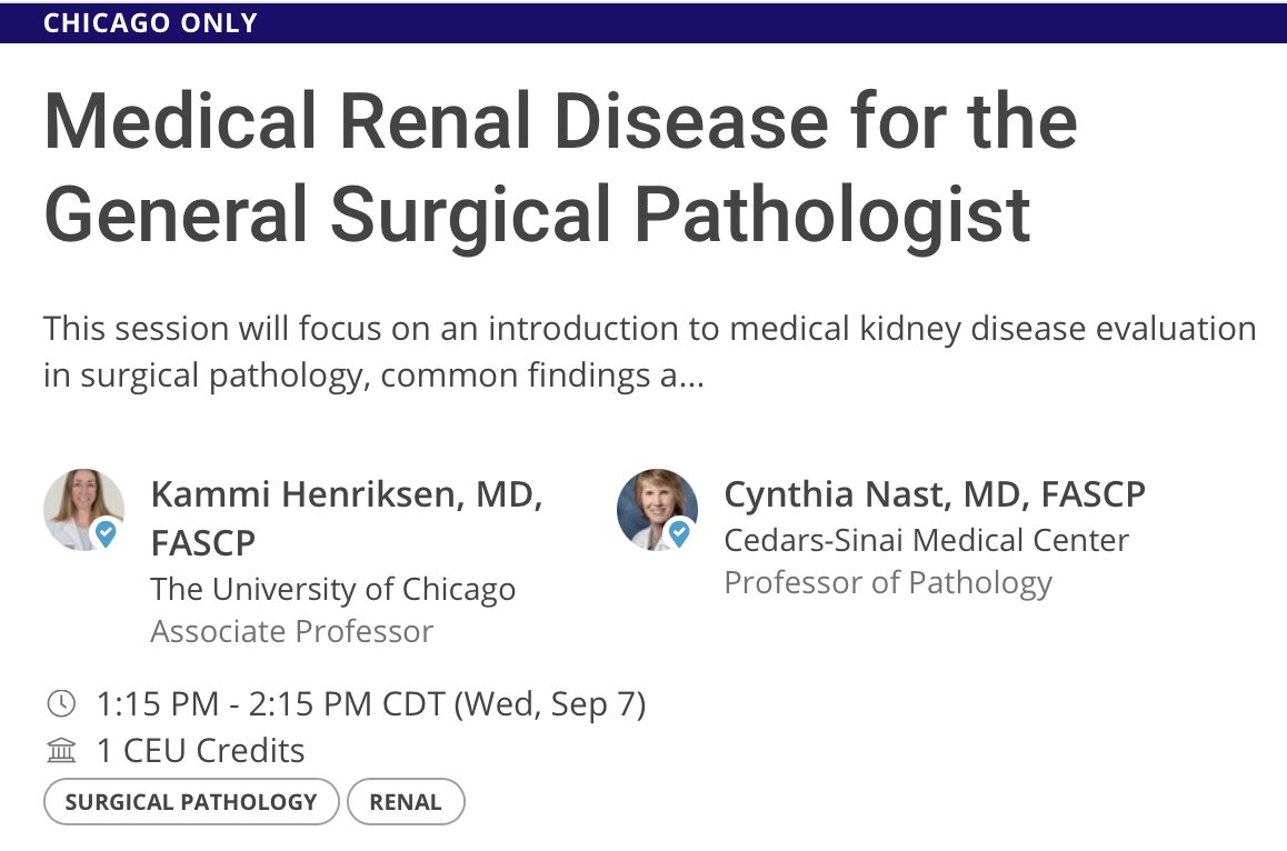 Our faculty will be teaching several courses at the annual <a href="/ASCP_Chicago/">ASCP</a> mtg in Chicago, starting on Sept 7 with <a href="/johnhart20/">John Hart, MD</a> and <a href="/hawkssox/">Kammi Henriksen</a>