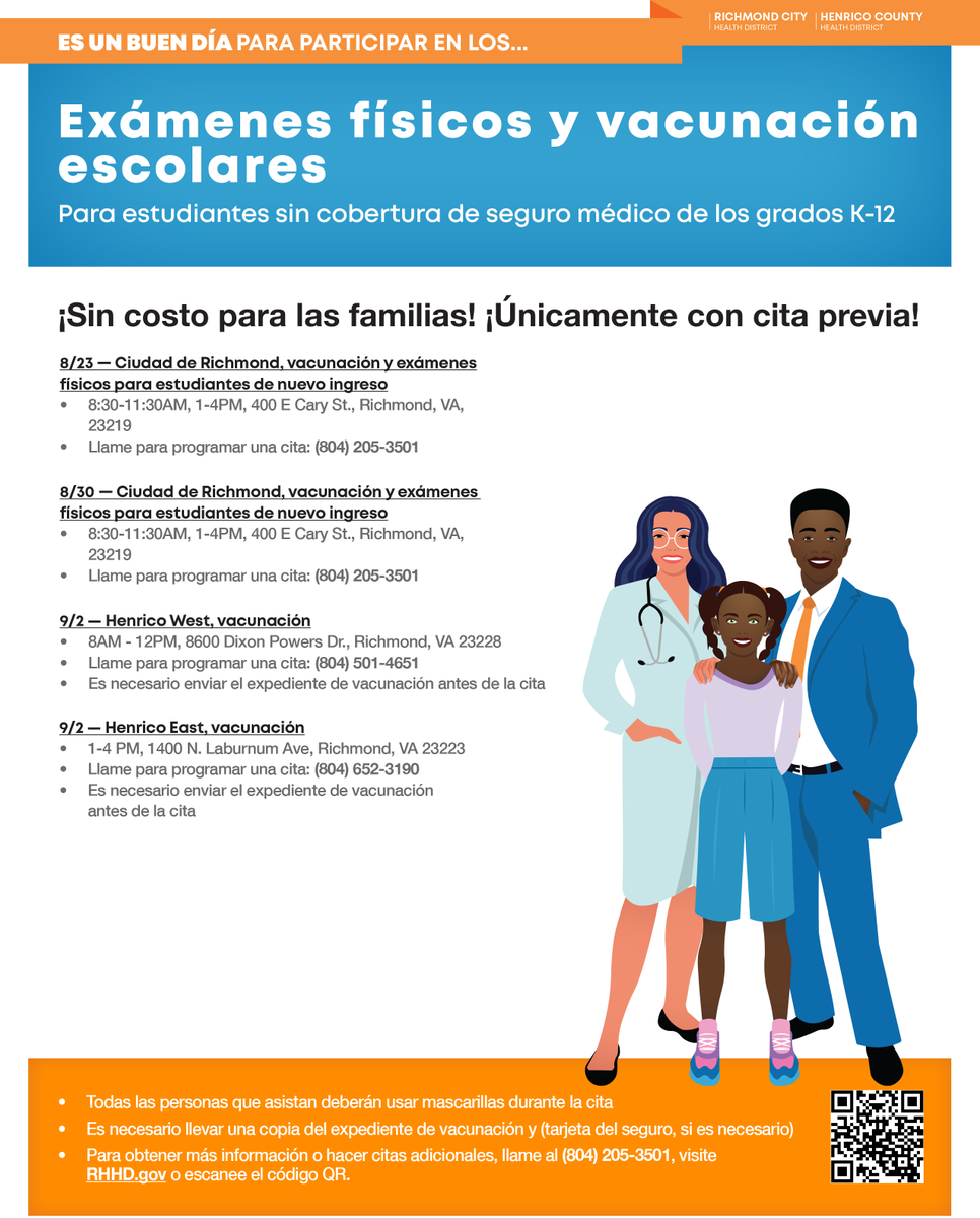 Henrico Schools on Twitter "Backtoschool student immunizations and