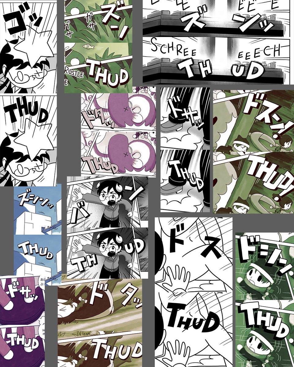 I realised that there are too many SFXs that can just be translated as "THUD" 