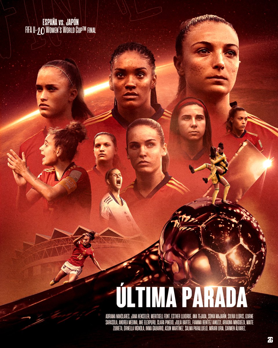 SGraderia's tweet photo. Última parada para la @SEFutbolFem Sub20🔴🏆
Esta madrugada podemos ser 𝒄𝒂𝒎𝒑𝒆𝒐𝒏𝒂𝒔 𝒅𝒆𝒍 𝒎𝒖𝒏𝒅𝒐!

España vs. Japón
04:00h 🚀 https://t.co/07B5IKELr1