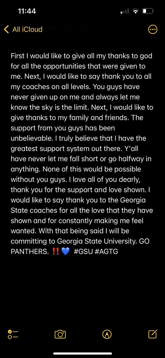 #Committed #GSU #GoPanthers <a href="/CoachHolt67/">John Holt</a> <a href="/CoachSElliott/">Shawn Elliott USC</a> @Arketa_Banks <a href="/GSUPanthers/">Georgia State Athletics</a> <a href="/CaryImpFootball/">Cary Football</a> <a href="/CaryCoaching/">Coach Coleman Tyrance</a> <a href="/CaryCoaching101/">Coach Chavar Tyrance</a>