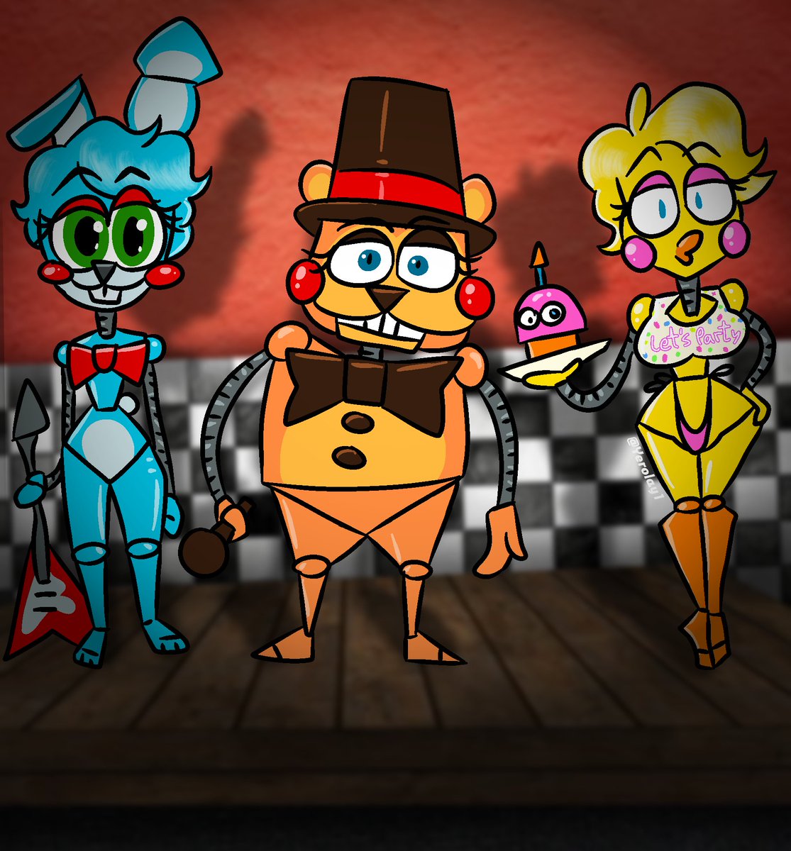 yerolay1's tweet photo. Estuve jugueteando con otro estilo de dibujo, aqui algunos Resultados 😅

#CartoonArt #furryart #fnaf2 #fnaffanart https://t.co/bTj7pc1D2a