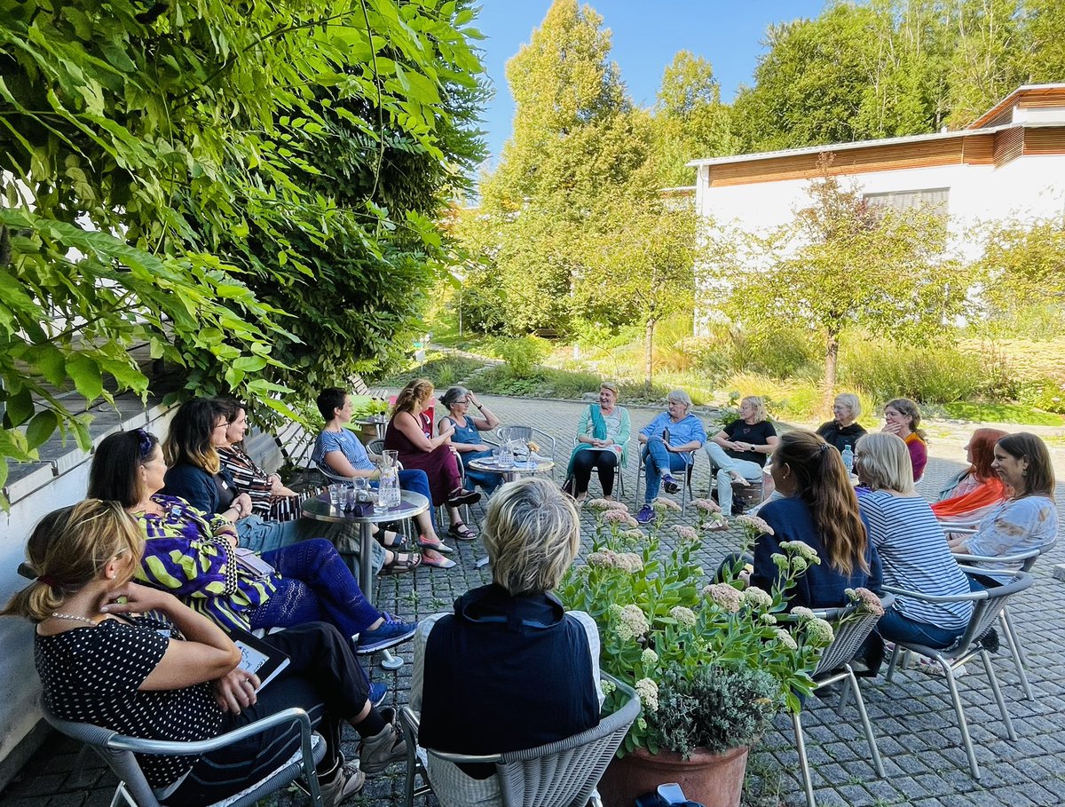 What we call the ‘soft landing’, the #36x36Conference is underway! Getting to know each other and their journeys in the splendid courtyard of St. Arbogast. Formal inauguration tomorrow. Watch this space for more updates ☀️ 🏔 🌲 #womenchangemakers
