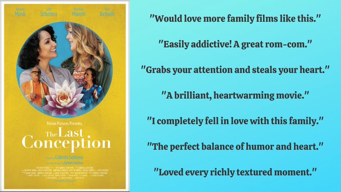 GabrielConstans's tweet photo. Award-winning #romcom on @Lesflicks, @amazon, @AppleTV, #YouTube, #SFAnytimeFilms #Vudu #GooglePlus #IMDBtv &amp; other fine sites.
#movie #family #lesbian #India #wlw #baby #sapphic 

Latest #review &amp; #trailer: https://t.co/JdycpdOF03

Here are some (of many) kind #reviews (so far). https://t.co/144KiELxhJ