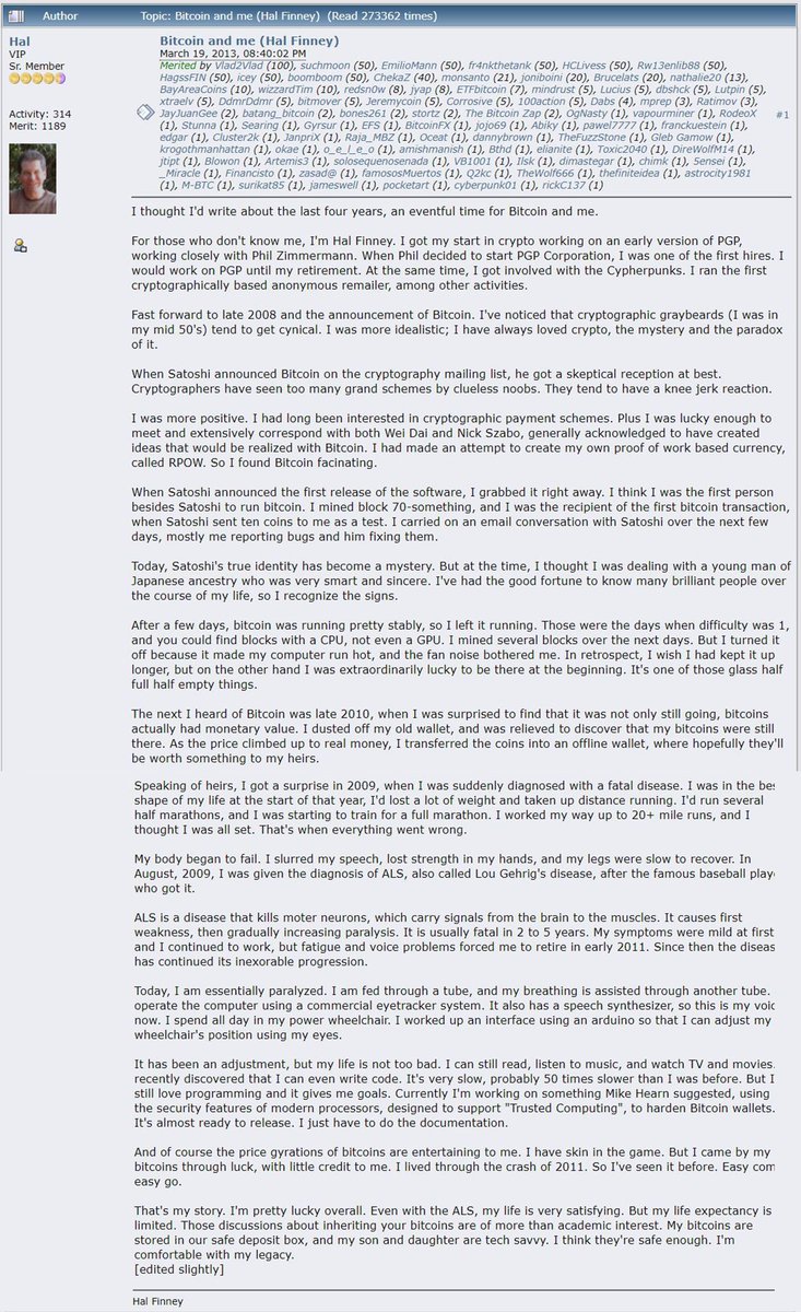 DocumentingBTC's tweet image. RIP @halfin, the cypherpunk who tested the first #bitcoin transaction

May 4, 1956 - August 28, 2014