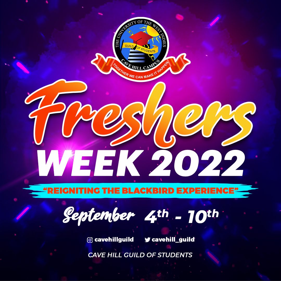 🗣️🗣️🗣️ FRESHERSSSSSSSS 🗣️🗣️🗣️

🚨‼️THIS IS NOT A DRILL!!! ‼️🚨

📌 Welcome to the Official Introduction of FRESHERS WEEK 2022/23 🎉🥳🎉🤝🏾 on the Cave Hill Campus Which Takes Place From September 4th - 10th 2022!