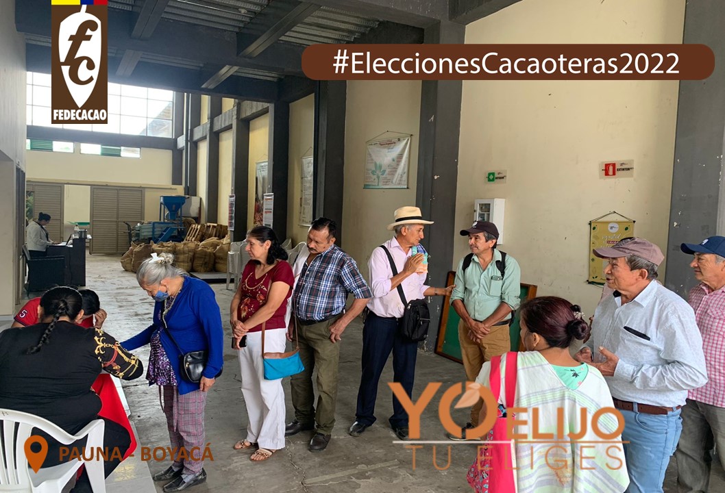 fedecacao's tweet photo. Agradecemos el acompañamiento de las entidades e instituciones en este importante y transparente proceso #EleccionesCacaoteras2022  Chigorodó, Carmen de Bolívar, Pauna y Bucaramanga.
#FelizDomingo #Cacao #CacaoColombiano #Chocolate #Colombia #Ilovecacao #Bogota #AmorPorElCacao https://t.co/ZCqOh5cLdt
